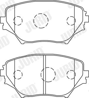 Jurid 572487J - Тормозные колодки, дисковые, комплект autospares.lv