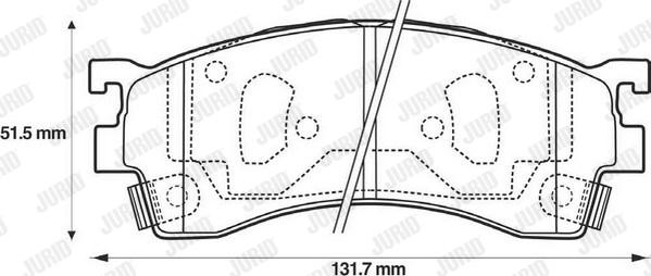 Jurid 572434J - Тормозные колодки, дисковые, комплект autospares.lv