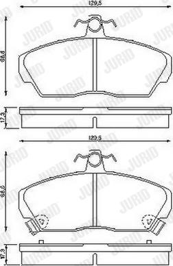 Jurid 572430J - Тормозные колодки, дисковые, комплект autospares.lv