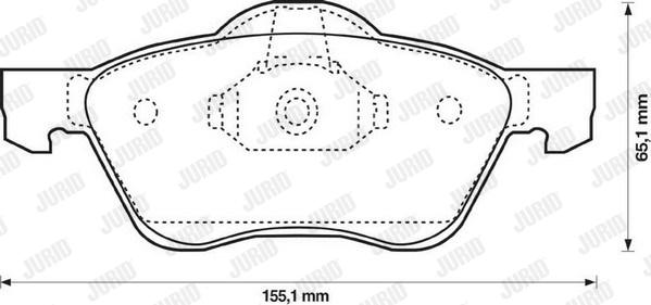 Jurid 572431J - Тормозные колодки, дисковые, комплект autospares.lv