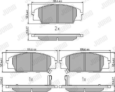 Jurid 572432J - Тормозные колодки, дисковые, комплект autospares.lv