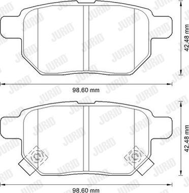 Jurid 572591JC - Тормозные колодки, дисковые, комплект autospares.lv