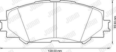 Jurid 572598JC - Тормозные колодки, дисковые, комплект autospares.lv