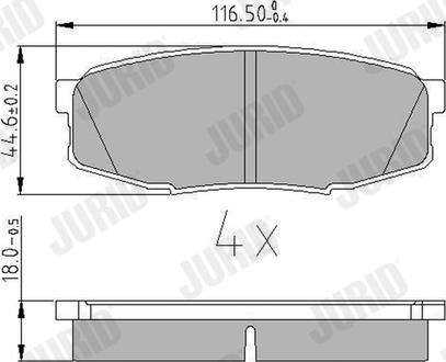 Jurid 572597J - Тормозные колодки, дисковые, комплект autospares.lv