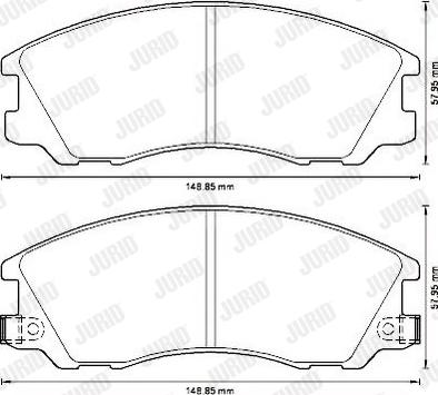 Jurid 572540J - Тормозные колодки, дисковые, комплект autospares.lv