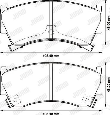 Jurid 572542J - Тормозные колодки, дисковые, комплект autospares.lv