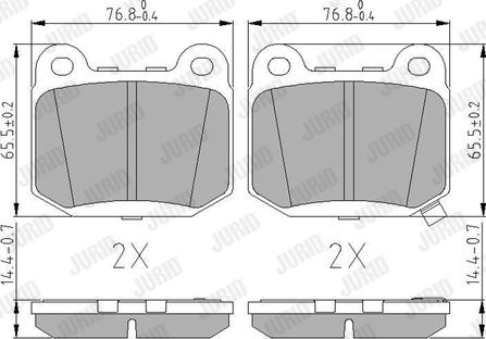 Jurid 572558J - Тормозные колодки, дисковые, комплект autospares.lv