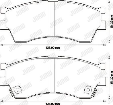 Jurid 572560J - Тормозные колодки, дисковые, комплект autospares.lv