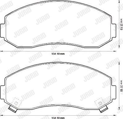 Jurid 572567J - Тормозные колодки, дисковые, комплект autospares.lv