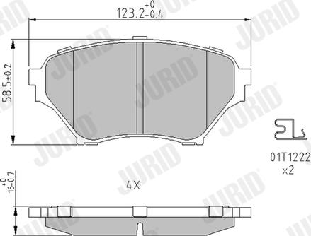 Jurid 572502J - Тормозные колодки, дисковые, комплект autospares.lv