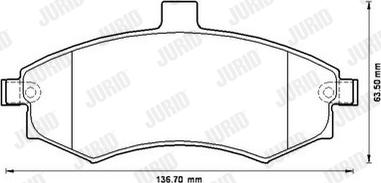 Jurid 572513J - Тормозные колодки, дисковые, комплект autospares.lv