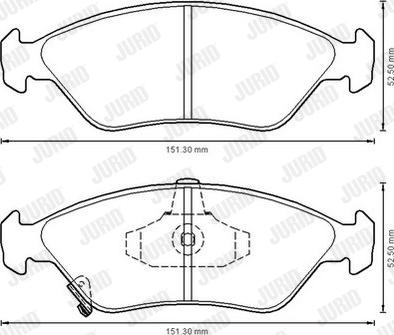 Jurid 572531J - Тормозные колодки, дисковые, комплект autospares.lv