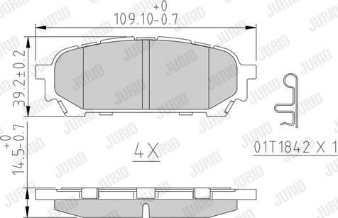 Jurid 572529J - Тормозные колодки, дисковые, комплект autospares.lv