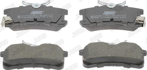 Jurid 572520J - Тормозные колодки, дисковые, комплект autospares.lv