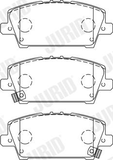 Jurid 572579J - Тормозные колодки, дисковые, комплект autospares.lv