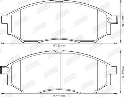 Jurid 572575J - Тормозные колодки, дисковые, комплект autospares.lv