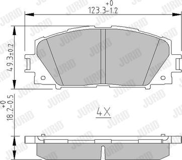 Jurid 572578J - Тормозные колодки, дисковые, комплект autospares.lv