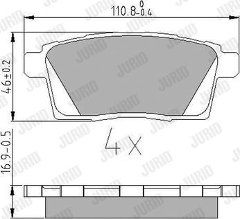 Jurid 572644J - Тормозные колодки, дисковые, комплект autospares.lv