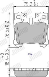 Jurid 572648J - Тормозные колодки, дисковые, комплект autospares.lv