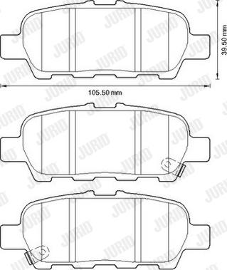 Jurid 572654J - Тормозные колодки, дисковые, комплект autospares.lv