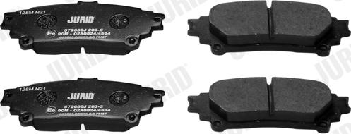 Jurid 572656J - Тормозные колодки, дисковые, комплект autospares.lv