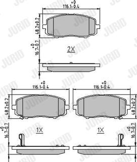 Jurid 572609J - Тормозные колодки, дисковые, комплект autospares.lv