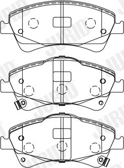 Jurid 572600J - Тормозные колодки, дисковые, комплект autospares.lv