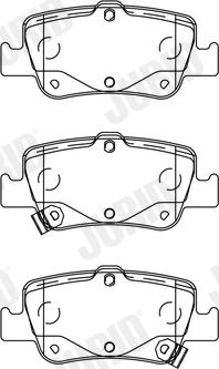 Jurid 572601J - Тормозные колодки, дисковые, комплект autospares.lv