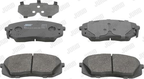 Jurid 572612J - Тормозные колодки, дисковые, комплект autospares.lv