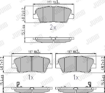 Jurid 572639J - Тормозные колодки, дисковые, комплект autospares.lv