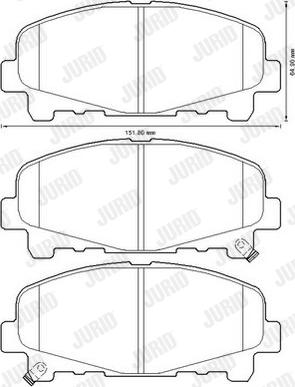 Jurid 572635JC - Тормозные колодки, дисковые, комплект autospares.lv