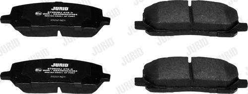 Jurid 572636J - Тормозные колодки, дисковые, комплект autospares.lv