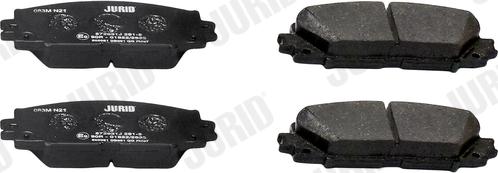 Jurid 572631J - Тормозные колодки, дисковые, комплект autospares.lv