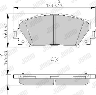 Jurid 572631J - Тормозные колодки, дисковые, комплект autospares.lv