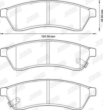 Jurid 572633J - Тормозные колодки, дисковые, комплект autospares.lv