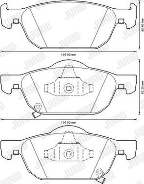 Jurid 572624JC - Тормозные колодки, дисковые, комплект autospares.lv