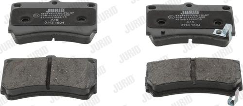 Jurid 572145J - Тормозные колодки, дисковые, комплект autospares.lv