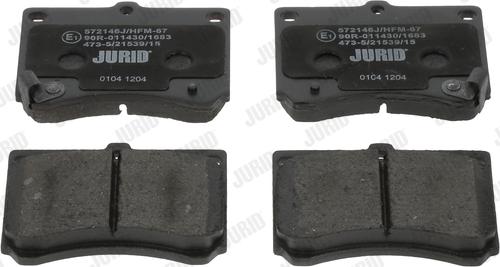 Jurid 572146J - Тормозные колодки, дисковые, комплект autospares.lv