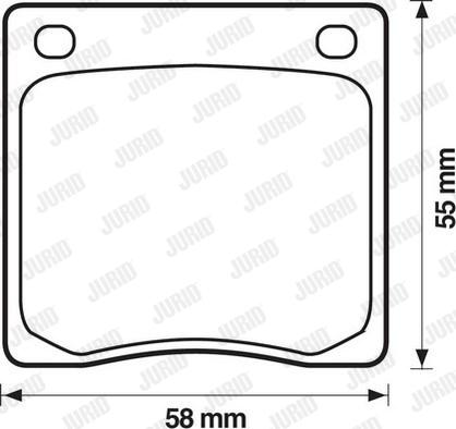 Jurid 572102J - Тормозные колодки, дисковые, комплект autospares.lv