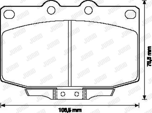 Jurid 572174J - Тормозные колодки, дисковые, комплект autospares.lv