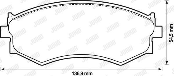 Jurid 572343J - Тормозные колодки, дисковые, комплект autospares.lv