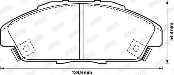 Jurid 572354J - Тормозные колодки, дисковые, комплект autospares.lv