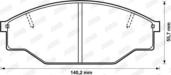 Jurid 572355J - Тормозные колодки, дисковые, комплект autospares.lv