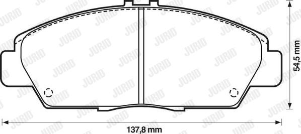 Jurid 572350J - Тормозные колодки, дисковые, комплект autospares.lv