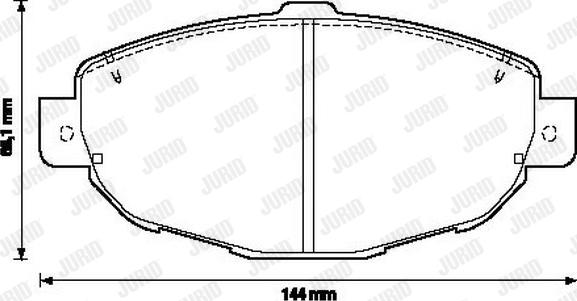 Jurid 572364J - Тормозные колодки, дисковые, комплект autospares.lv