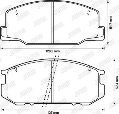 Jurid 572305J - Тормозные колодки, дисковые, комплект autospares.lv