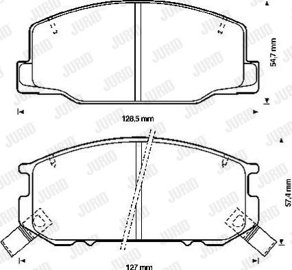 Jurid 572306J - Тормозные колодки, дисковые, комплект autospares.lv