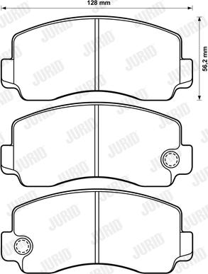 Jurid 572300J - Тормозные колодки, дисковые, комплект autospares.lv