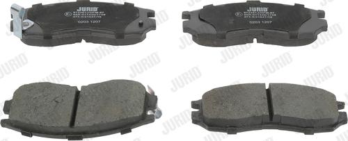 Jurid 572381J - Тормозные колодки, дисковые, комплект autospares.lv