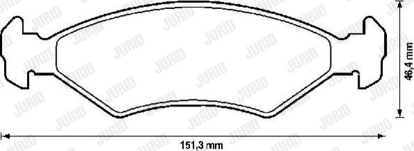 Jurid 572388J - Тормозные колодки, дисковые, комплект autospares.lv